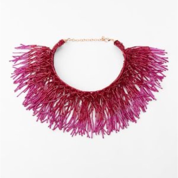 Zara silver fringe necklace used condition - Picture 2 of 2